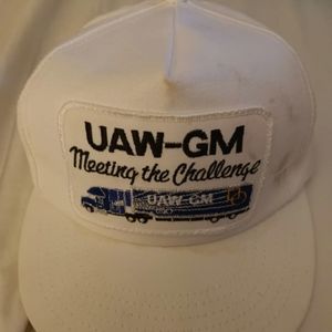 Vintage UAW GM "Meeting the Challenge" Adjustable Trucker Hat